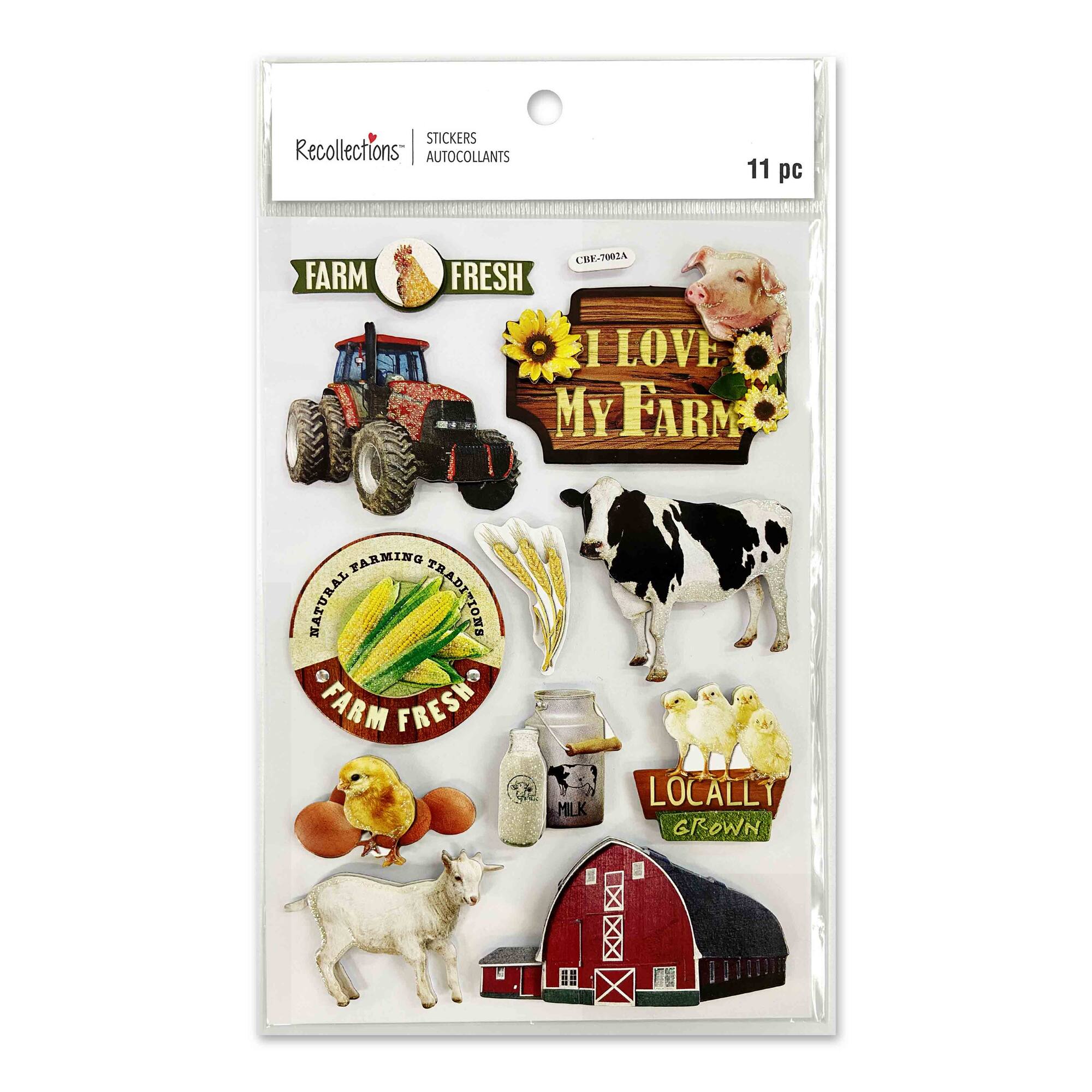 I Love My Farm Dimensional Stickers by Recollections™